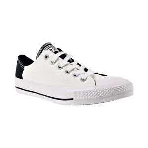 Cream and black low top converse all stars